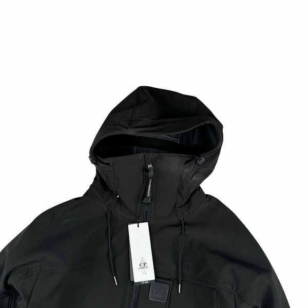 CP Company Black Soft Shell Metropolis Hooded Jacket - XL