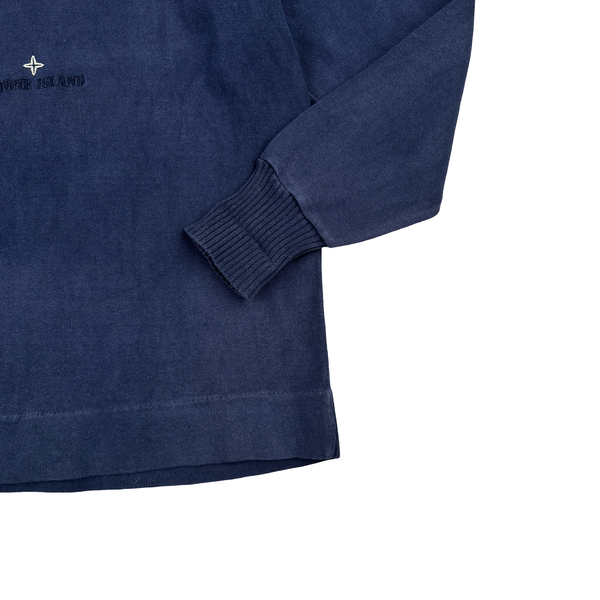 Stone Island 1987 Navy Cotton Spellout Vintage Pullover - XL