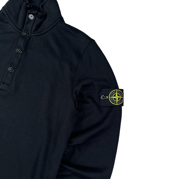 Stone Island 2017 Black Cotton Pullover Jumper - Small