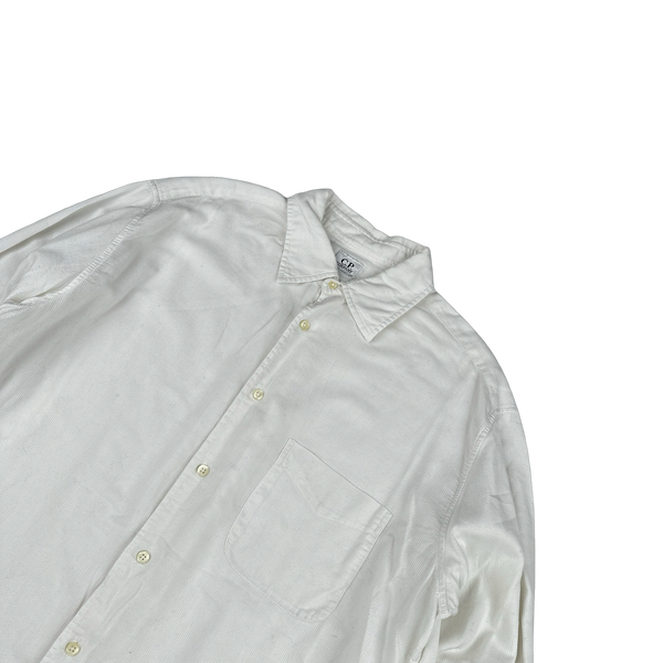 CP Company 1999 White Lino Flax Buttoned Shirt - Medium