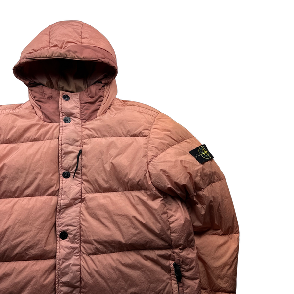 Stone Island Pink Crinkle Reps Down Puffer Jacket - 3XL