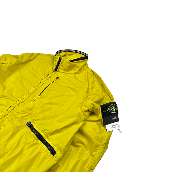 Stone Island 2019 Yellow Garment Dyed Crinkle Reps NY Cotton Lined Jacket - XL