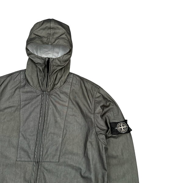 Stone Island 2008 Grey Tyveck Snowflake White Mesh Badge Jacket - Medium