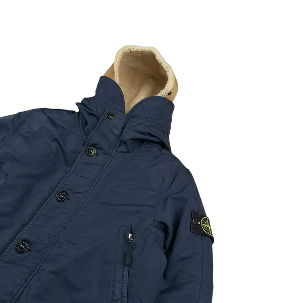 Stone Island 2017 Navy David TC Down Filled Parka Jacket - Small