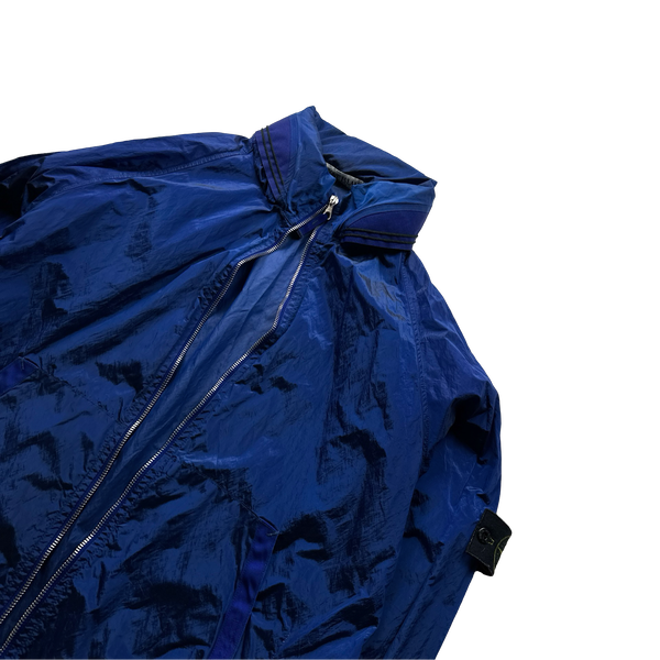 Stone Island Vintage 2005 Blue Nylon Metal Shimmer Jacket - Large