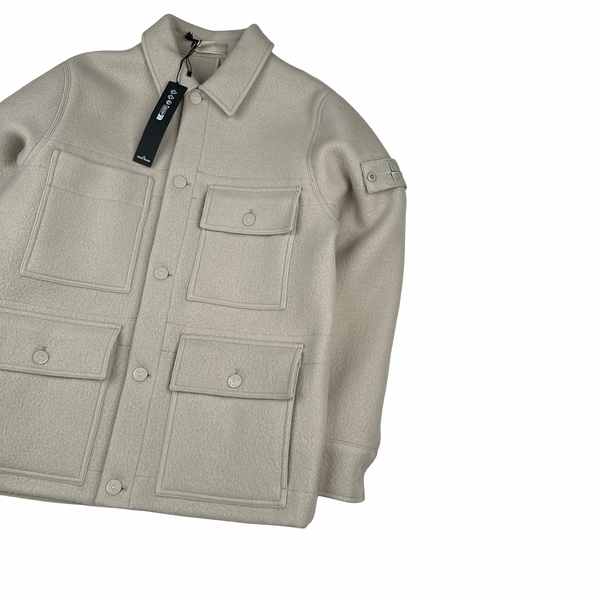 Stone Island 2024 Cashmere Blend Heavy Melton  Ghost Jacket - Large