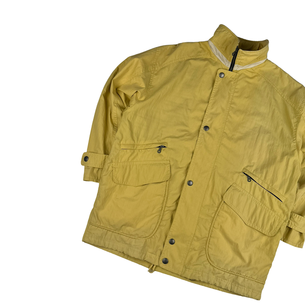 Baracuta Yellow Quilted Zipped Jacket - Large