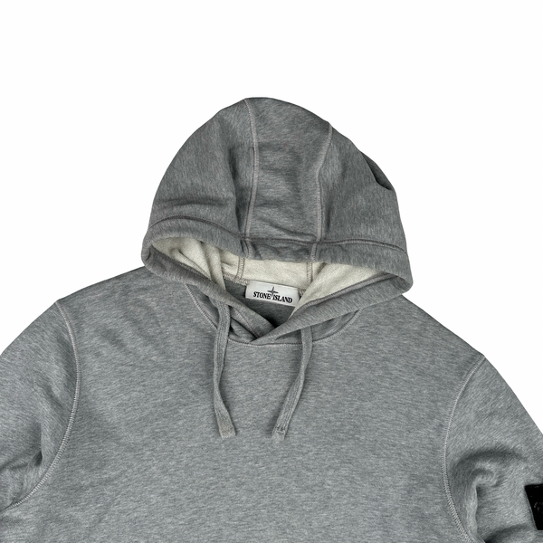 Stone Island 2022 Grey Cotton Pullover Hoodie - Medium