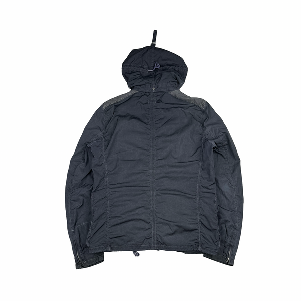 ジャケット・アウター C.P Company Gray Washed Hooded Coat C.P. Company – Hooded Jacket Raven Grey
