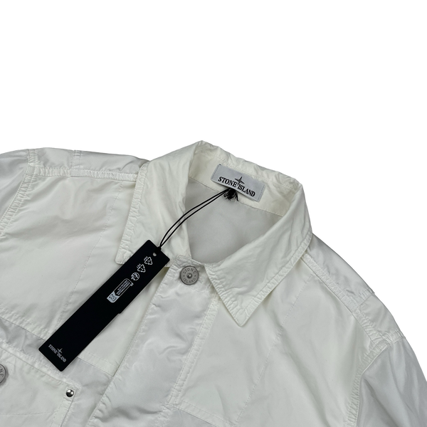 Stone Island 2024 White Poly Tela David Light TC Bomber Jacket - Medium