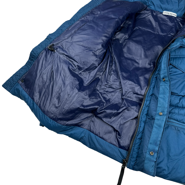 Stone Island 2009 Opaque Nylon Tela Down Mesh Badge Puffer - Medium