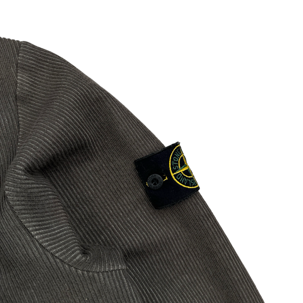 Stone Island 2000 Boxy Fit Brown Ribbed Pullover Crewneck Jumper - XL