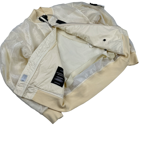 Stone Island Shadow Project 2022 Cream Distorted Ripstop Organza-TC Jacket - Medium