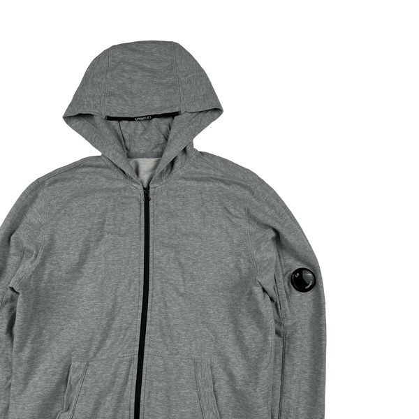 CP Company Grey Lens Viewer Zipped Hoodie - Medium