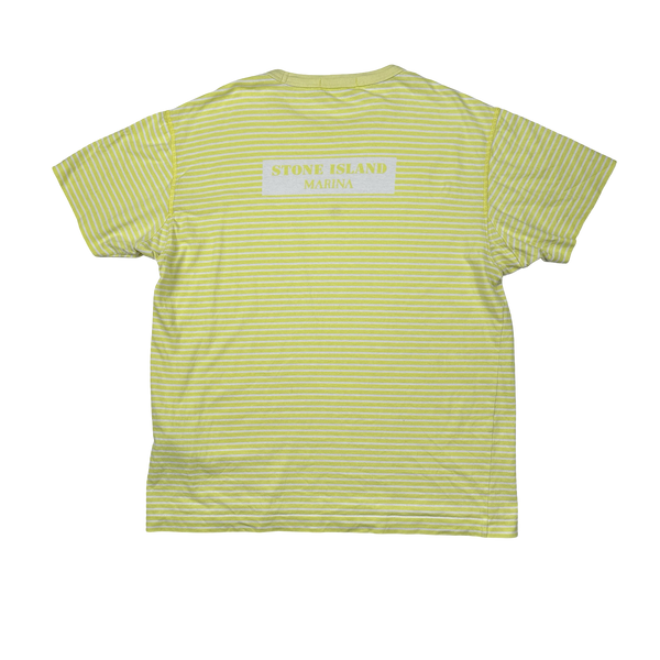 Stone Island 2019 Yellow Striped Marina T Shirt - XL