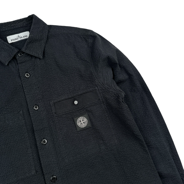 Stone Island 2020 Black 3D Cotton Tela Buttoned Shirt - Small