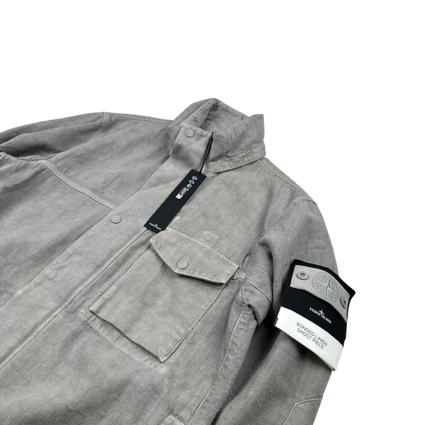 Stone Island 2025 New Season Bonded Linen Ghost Piece Jacket