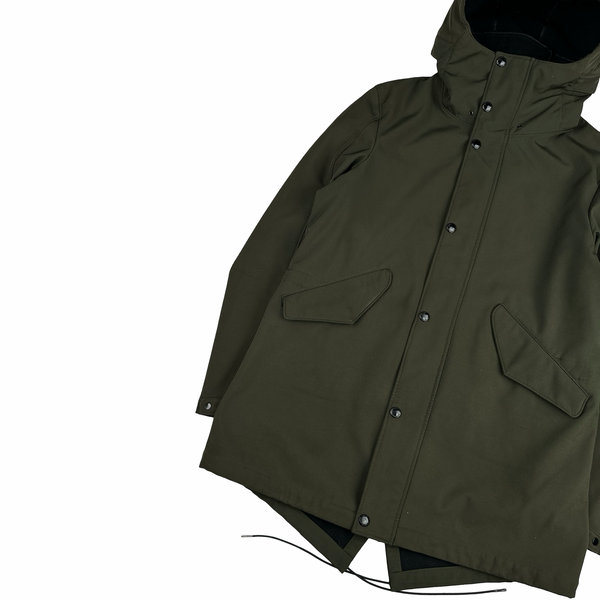 CP Company Khaki Fishtail Soft Shell Parka - Large