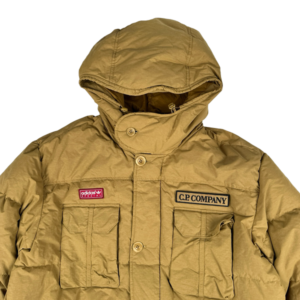 Adidas Spezial X CP Company RARE Sand Thick Puffer Print Lined Jacket - XL