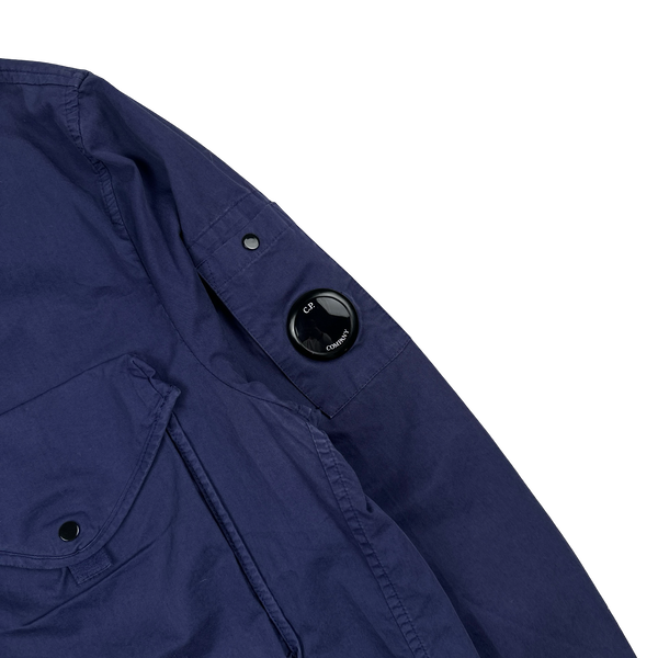CP Company Navy Blue Cotton Lens Viewer Overshirt - Large