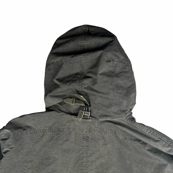 Nemen Grey Nylon Hooded Lightweight Jacket - Large