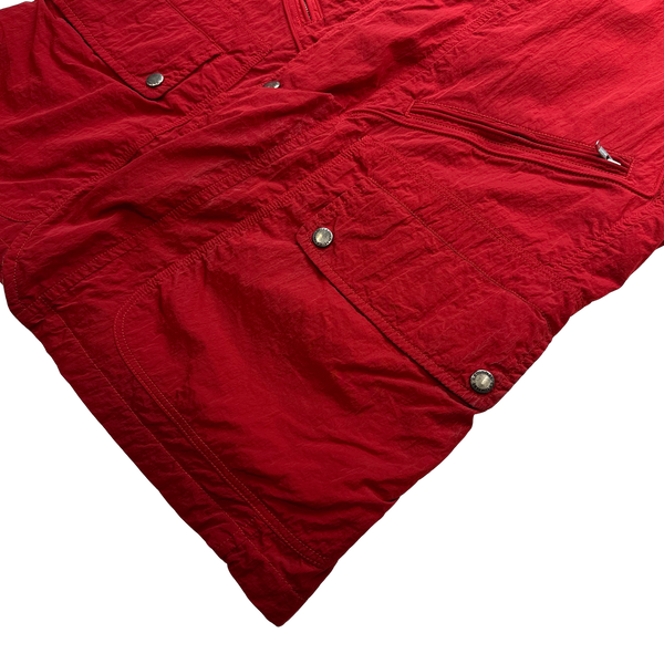 CP Company Reversible Red/Checked Goggle Jacket - Large