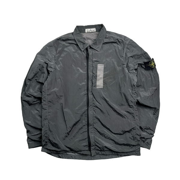 Stone Island 2017 Grey Nylon Metal Shimmer Overshirt - XL – Mat's