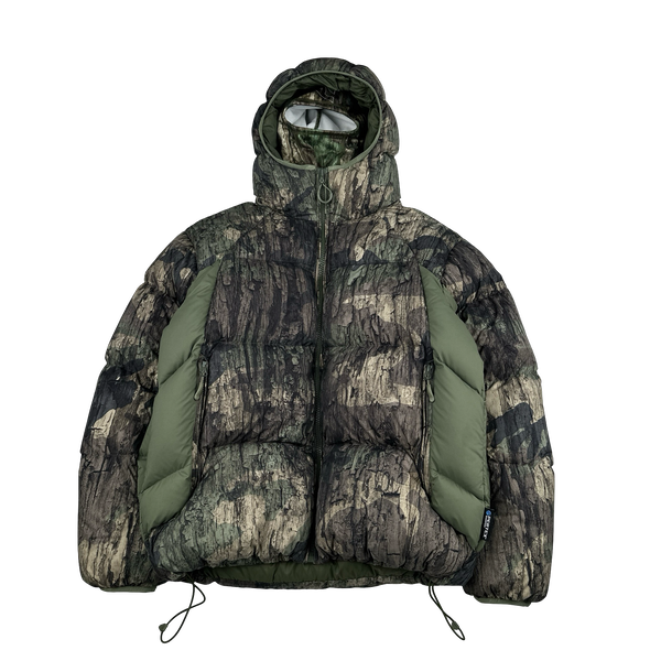 Palace 2024 Real Tree Camo Matte Pertex Down Filled Balaclava Puffer Jacket - Medium