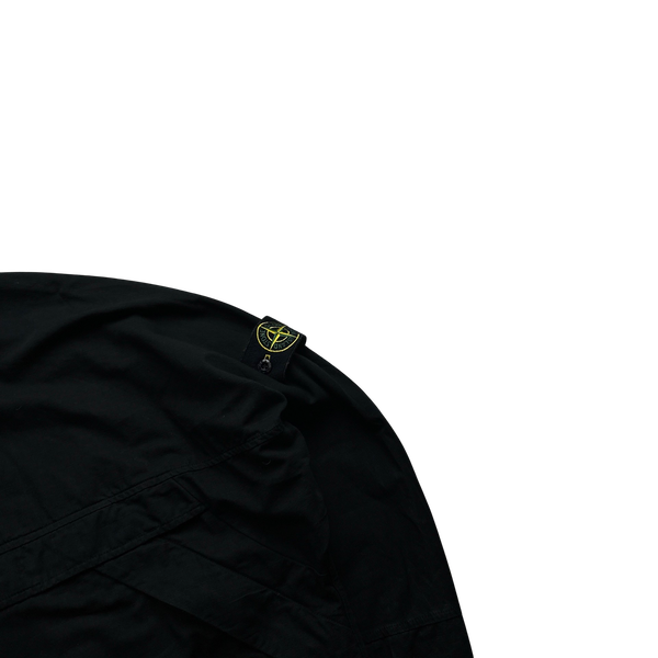 Stone Island 2021 Black Thick Cotton Ripstop Smock Pullover - XL