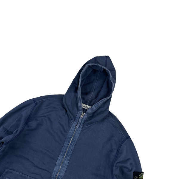 Stone Island 2013 Navy Cotton Zipped Hoodie - XXL