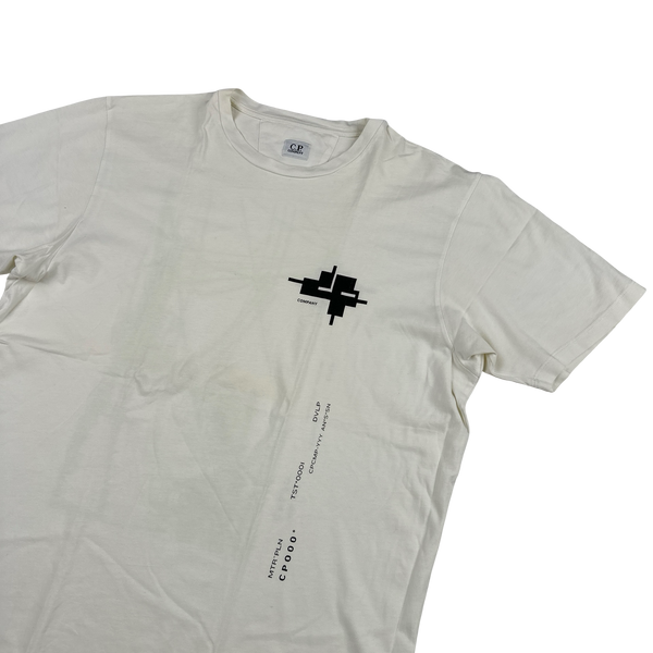 CP Company Metropolis White Graphic T Shirt - XL
