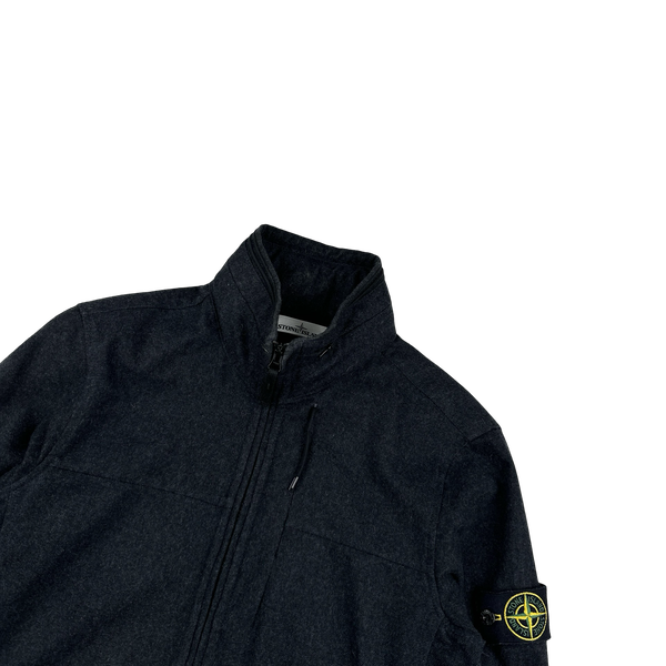 Stone Island 2014 Dark Navy Wool Overshirt - Medium