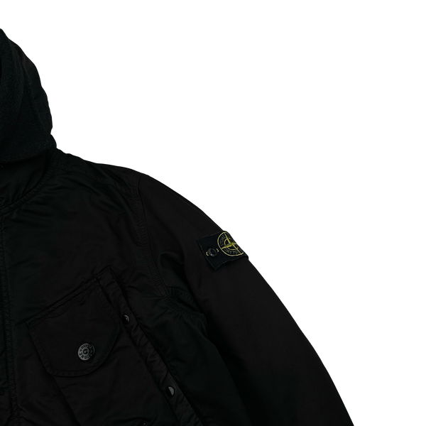 Stone Island 2010 Black David TC Down Lined Parka Jacket - Large