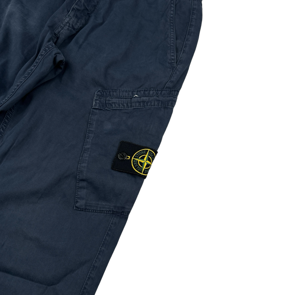 Stone Island 2017 Navy Cotton Twill Cargos - 32"