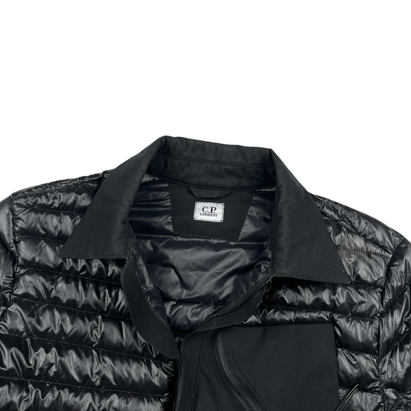 CP Company Black DD Shell Collar Puffer Jacket - Small