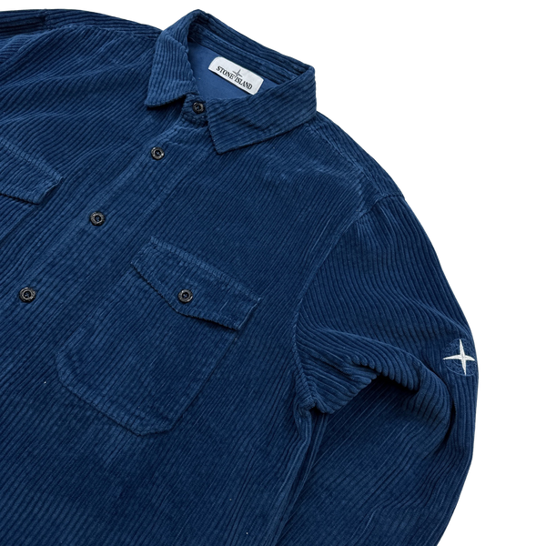 Stone Island AW2020 Blue Jumbo Cord Shirt - XL