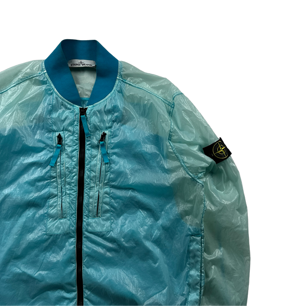 Stone Island 2021 Blue Lucido TC Bomber Jacket - Large