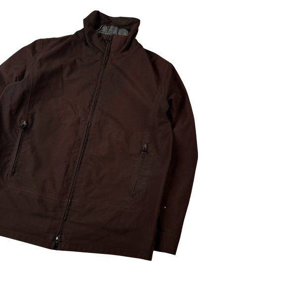 Prada Burgundy Nylon Red Tab Lightweight Jacket - Medium