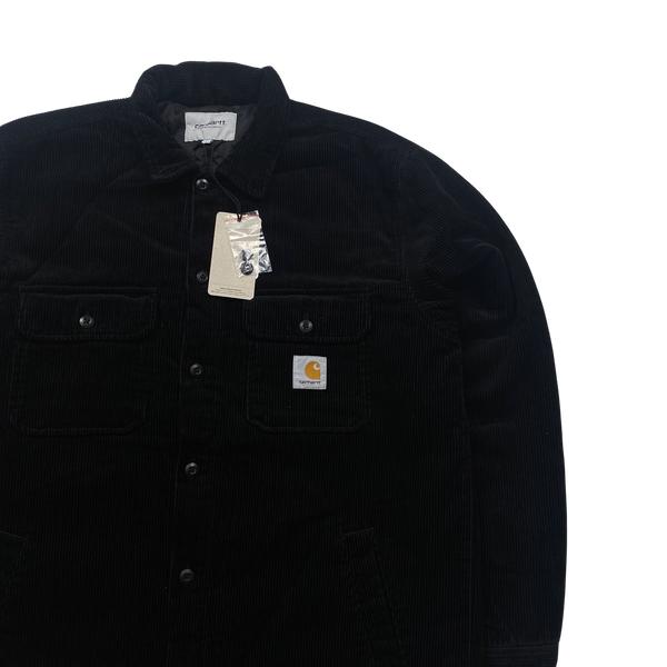 Carhartt WIP Black Thick Padded Corduroy Buttoned Overshirt - Large