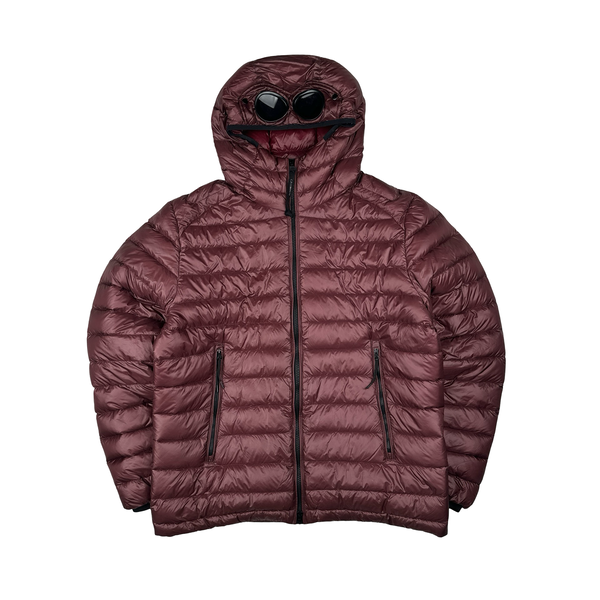CP Company Burgundy Down Filled DD Shell Goggle Puffer Jacket - 3XL