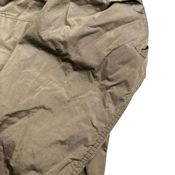 Stone Island 2005 Brown Olive Velvet Lined Shimmer Jacket - XL