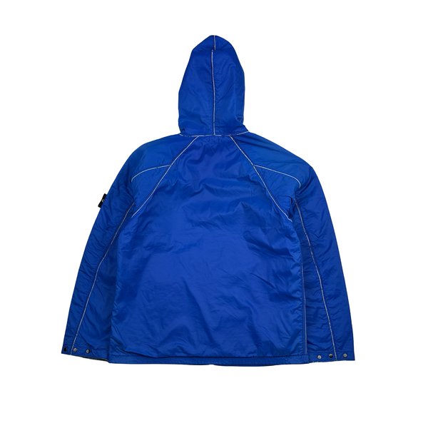 Stone Island 2003 Blue Wool Lined Nylon Shell Jacket - Medium