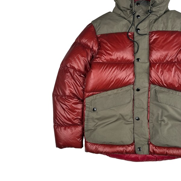 CP Company Red DD Shell Lense Viewer Puffer Jacket - Medium