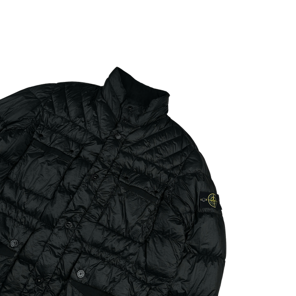 Stone Island Black Garment Dyed Down Puffer Jacket - 3XL