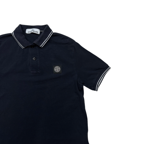 Stone Island Charcoal Polo Shirt - Small