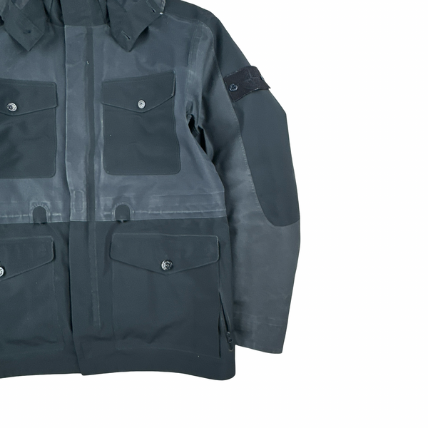 Stone Island 2017 Waterproof Down Lined Navy Ghost Tank Shield Jacket - Large