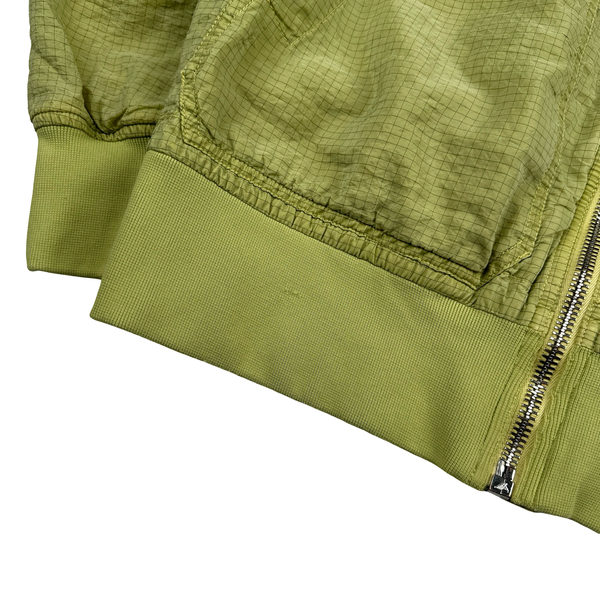Stone Island 2010 Yellow Green Screen Carbon Silk Bomber Jacket - XL