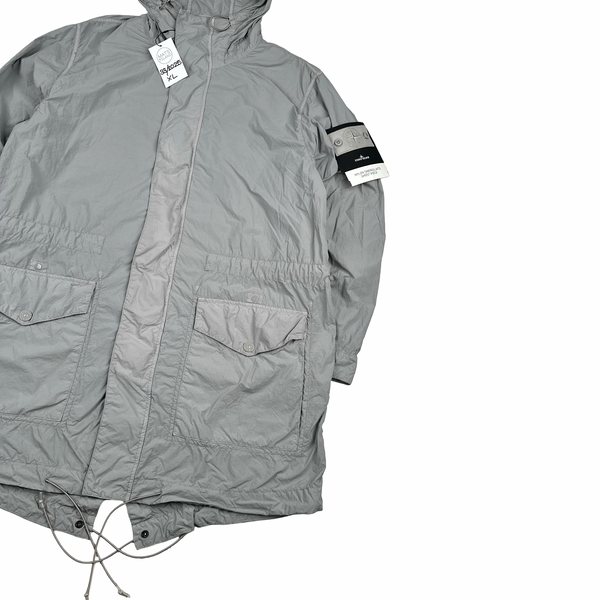 Stone Island 2025 Nylon Smerigliato Grey Ghost Piece Jacket - XL