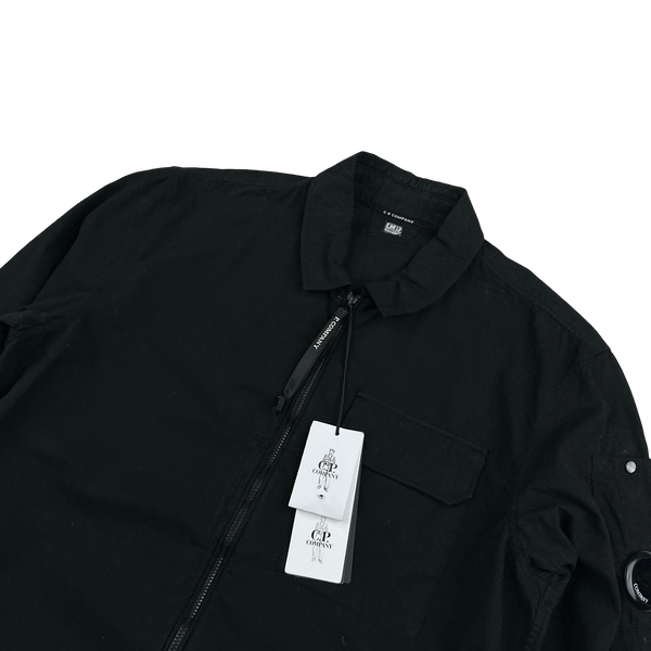 CP Company Black Cotton Overshirt - Medium