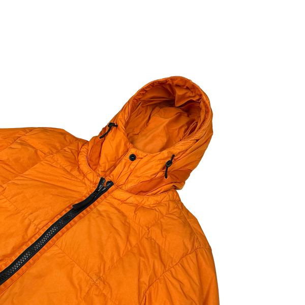 Stone Island 2019 Orange Down Garment Dyed Crinkle Reps Puffer Jacket - Medium